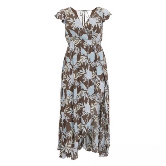 Torrid blue floral walk through romper - Picture 5 of 7